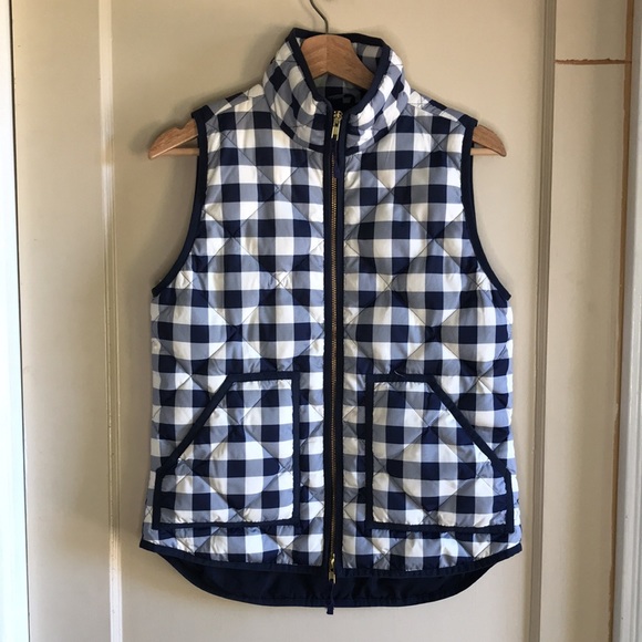 J. Crew plaid buffalo check down vest - Picture 2 of 11